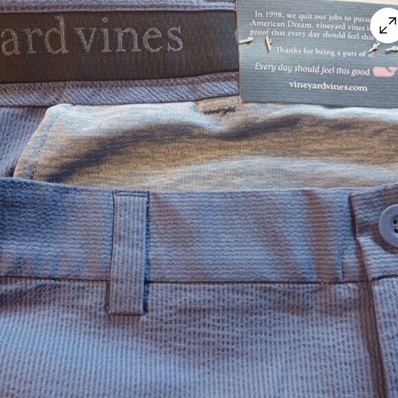 Vineyard Vines ‘On The Go’ Mens Performance Shorts Size 46B Waist Stretch blue - Picture 9 of 12